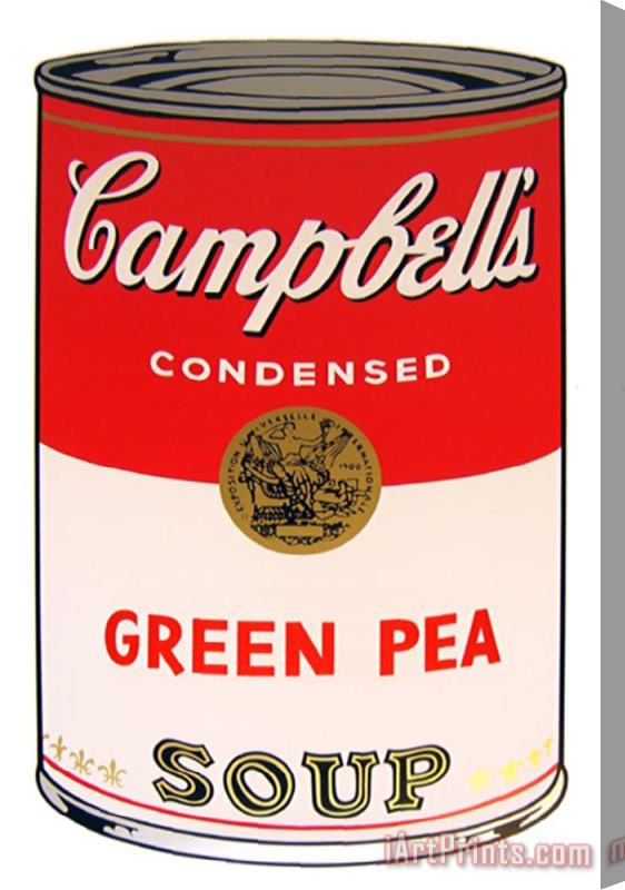 Andy Warhol Campbell's Soup Green Pea Stretched Canvas Print / Canvas Art