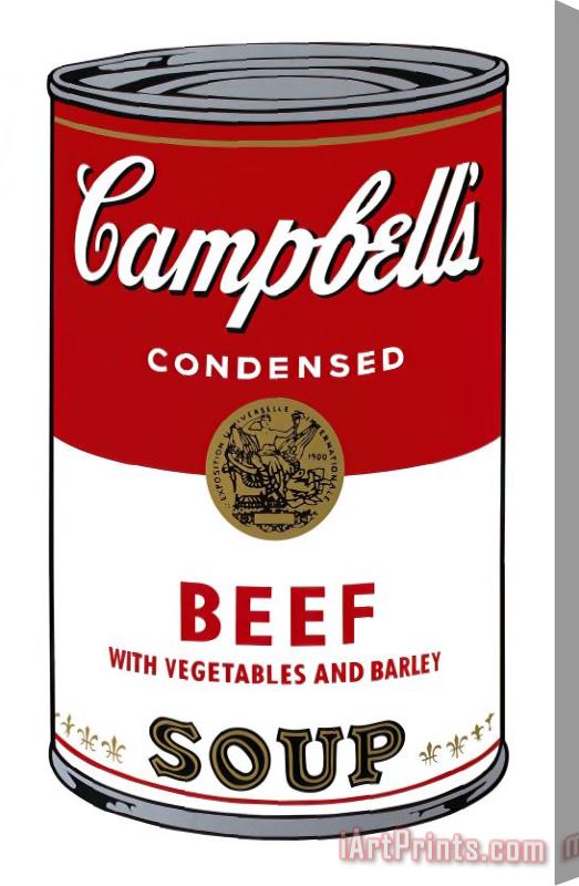 Andy Warhol Campbell's Soup I Beef C 1968 Stretched Canvas Painting / Canvas Art