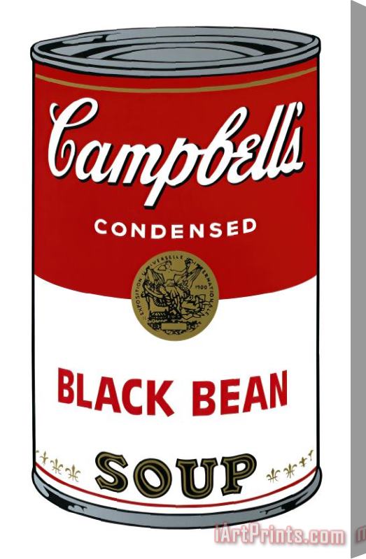 Andy Warhol Campbell's Soup I Black Bean C 1968 Stretched Canvas Painting / Canvas Art