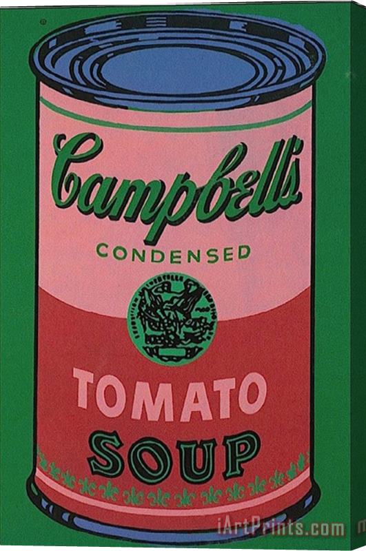 Andy Warhol Colored Campbell's Soup Can C 1965 Red Green Stretched Canvas Painting / Canvas Art