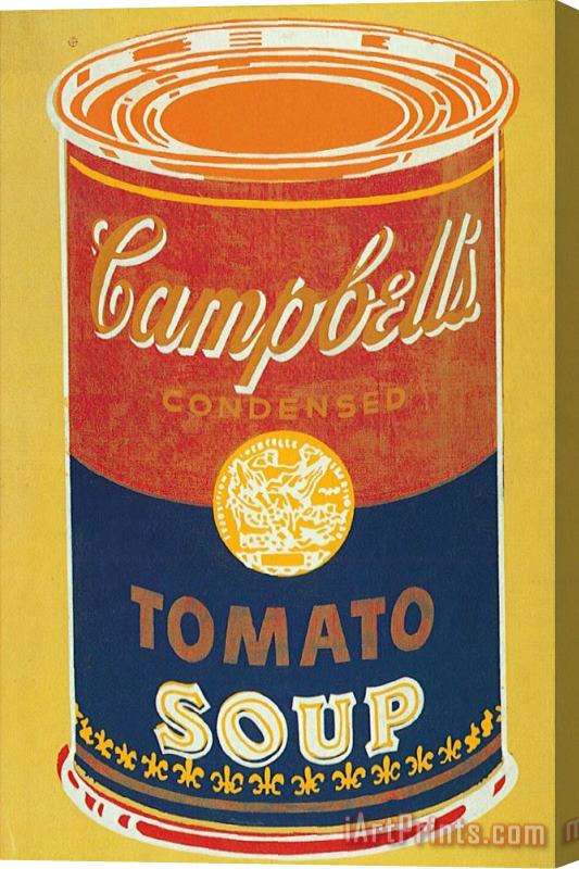 Andy Warhol Colored Campbell's Soup Can C 1965 Yellow Blue Stretched Canvas Print / Canvas Art