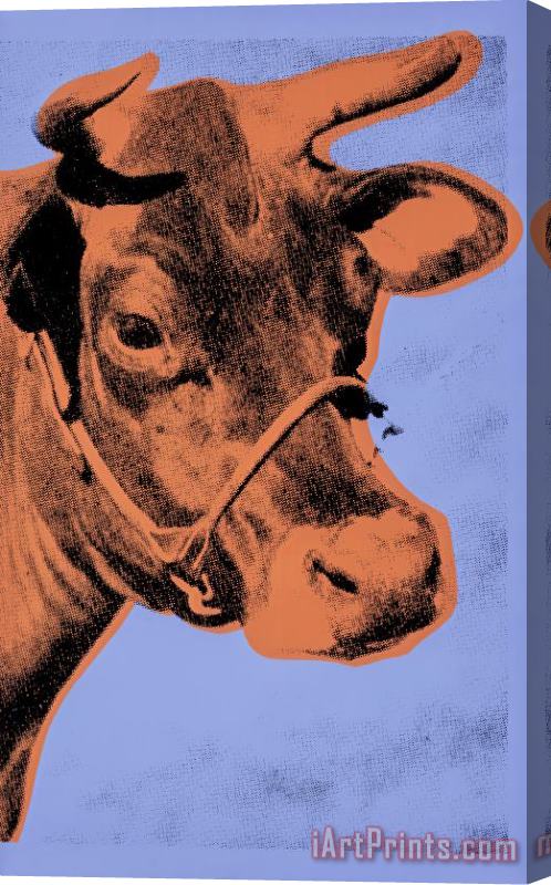 Andy Warhol Cow C 1971 Purple And Orange Stretched Canvas Print / Canvas Art