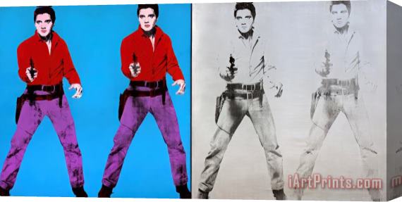 Andy Warhol Elvis I And II 1964 Stretched Canvas Print / Canvas Art
