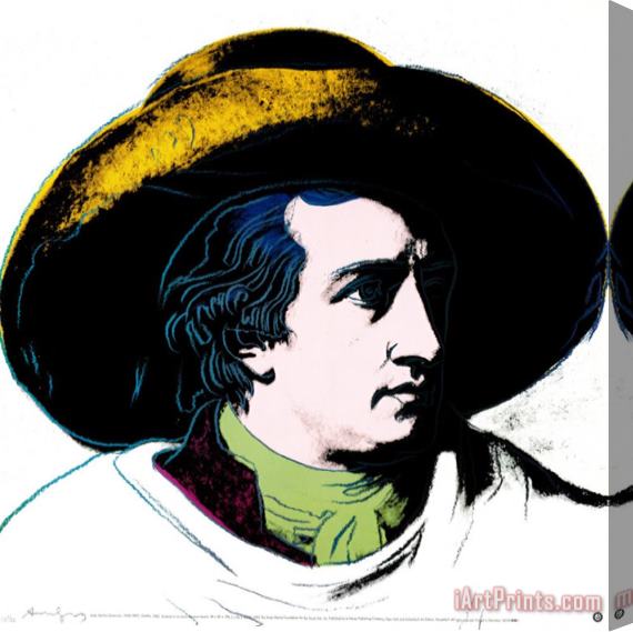 Andy Warhol Goethe Green And Yellow Stretched Canvas Painting / Canvas Art