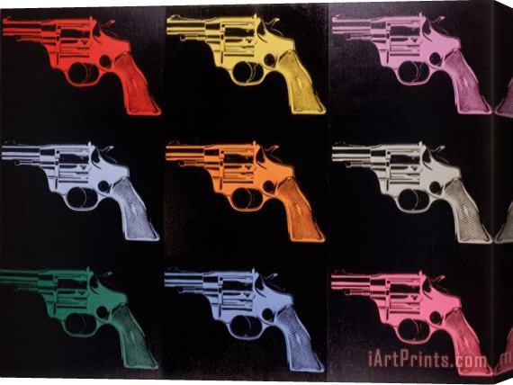 Andy Warhol Gun C 1982 Stretched Canvas Painting / Canvas Art