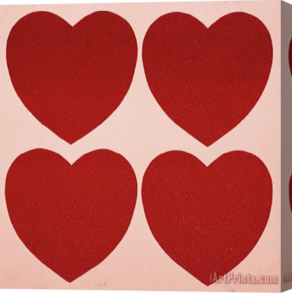 Andy Warhol Hearts C 1979 84 Stretched Canvas Painting / Canvas Art