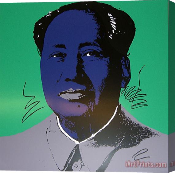Andy Warhol Mao Tse Tung Kopf Blau Lila Stretched Canvas Print / Canvas Art
