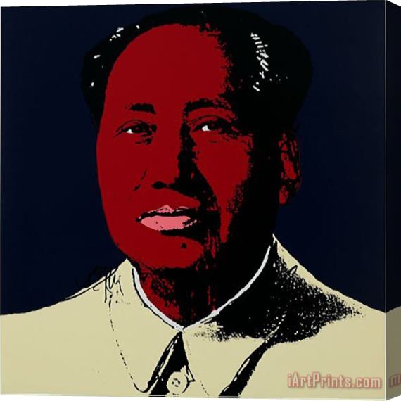 Andy Warhol Mao Tse Tung Kopf Rot Gelb Stretched Canvas Painting / Canvas Art