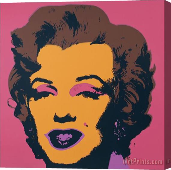 Andy Warhol Marilyn Kopf Gelb Anthrazit Braun Stretched Canvas Painting / Canvas Art