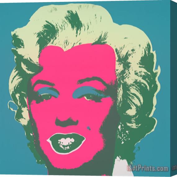 Andy Warhol Marilyn Kopf Pink Hellgruen Dunkelgr Stretched Canvas Painting / Canvas Art