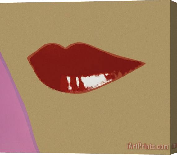 Andy Warhol Page From Lips Book C 1975 Stretched Canvas Print / Canvas Art
