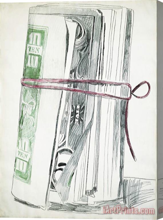 Andy Warhol Roll of Bills C 1962 Stretched Canvas Painting / Canvas Art