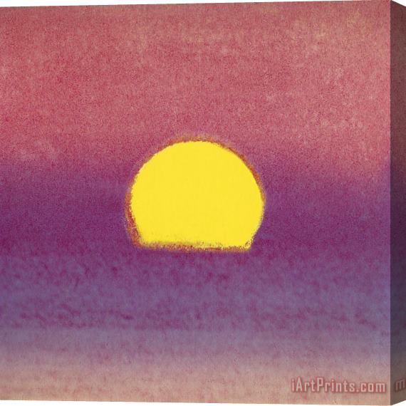 Andy Warhol Sunset C 1972 Pink Purple Yellow Stretched Canvas Print / Canvas Art