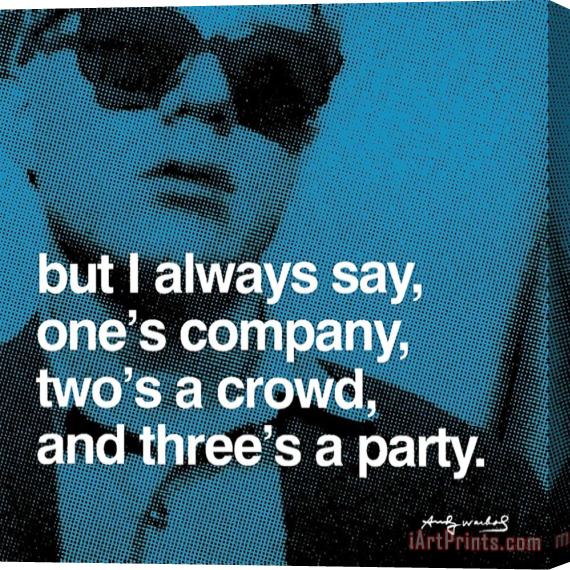 Andy Warhol Three's a Party Stretched Canvas Print / Canvas Art