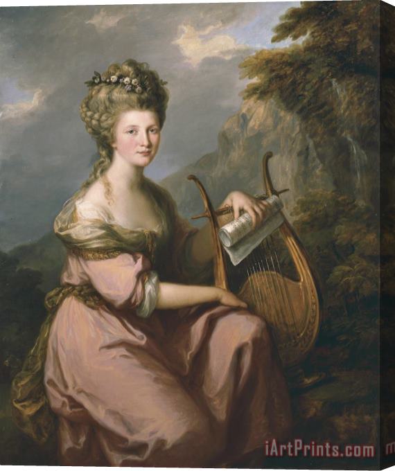 Angelica Kauffmann Portrait of Sarah Harrop (mrs. Bates) As a Muse Stretched Canvas Painting / Canvas Art