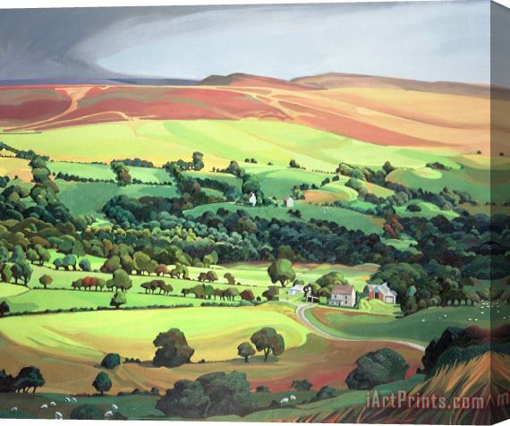 Anna Teasdale Welsh Valley Stretched Canvas Painting / Canvas Art