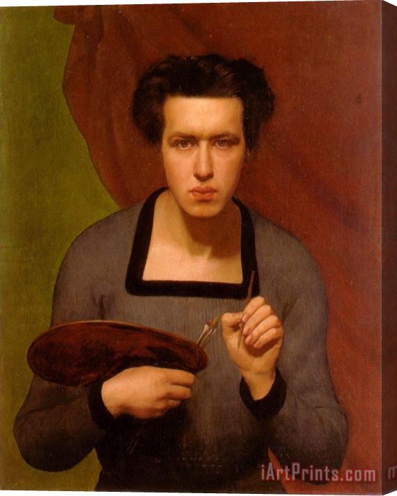 Anne Francois Louis Janmot Portrait of The Artist Stretched Canvas Print / Canvas Art