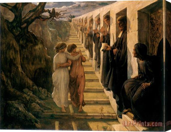 Anne Francois Louis Janmot The Poem of The Soul The Wrong Path Stretched Canvas Painting / Canvas Art