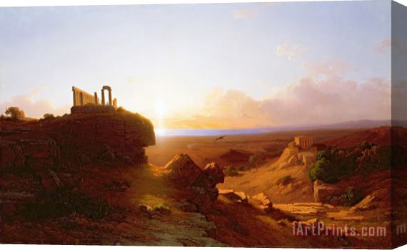Antal Ligeti Romantic Landscape Stretched Canvas Painting / Canvas Art