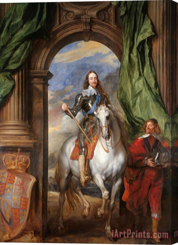 Anthonie Van Dyck Charles I (1600 49) with M. De St Antoine Stretched Canvas Print / Canvas Art