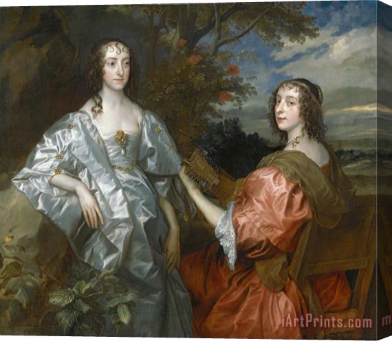 Anthonie Van Dyck Katherine, Countess of Chesterfield, And Lucy, Countess of Huntingdon Stretched Canvas Painting / Canvas Art