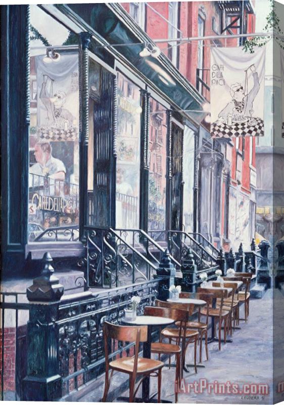 Anthony Butera Cafe Della Pace East 7th Street New York City Stretched Canvas Painting / Canvas Art