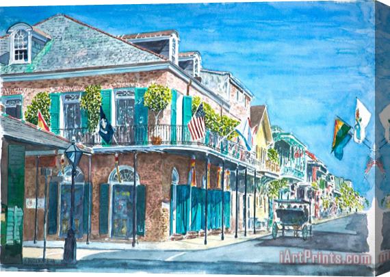 Anthony Butera New Orleans Bourbon Street Stretched Canvas Painting / Canvas Art