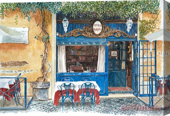 Anthony Butera Osteria Margutta Rome Italy Stretched Canvas Print / Canvas Art