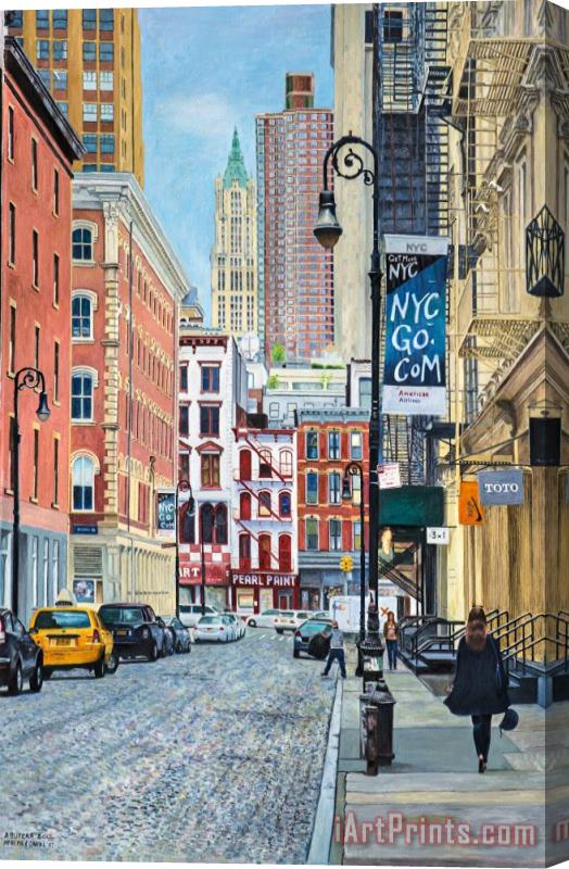Anthony Butera Pearl Paint Canal St. From Mercer St. Nyc Stretched Canvas Painting / Canvas Art