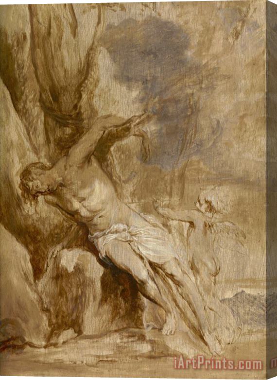 Anthony van Dyck Saint Sebastian Tended by an Angel Stretched Canvas Print / Canvas Art