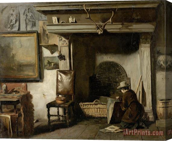 Anton Mauve The Studio of The Haarlem Painter Pieter Frederik Van Os Stretched Canvas Print / Canvas Art