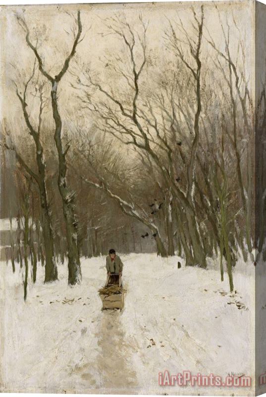Anton Mauve Winter in De Scheveningse Bosjes Stretched Canvas Painting / Canvas Art