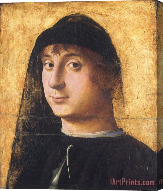 Antonello da Messina Portrait of a Young Gentleman Stretched Canvas Print / Canvas Art