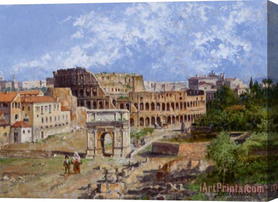 Antonietta Brandeis The Colosseum Rome Stretched Canvas Print / Canvas Art