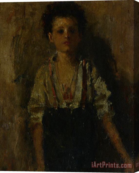 Antonio Mancini A Young Boy Stretched Canvas Painting / Canvas Art