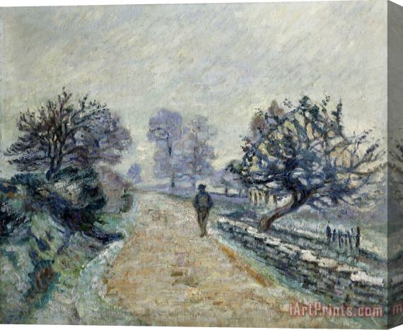 Armand Guillaumin Crozard Road, Little Fog And Frost Stretched Canvas Print / Canvas Art
