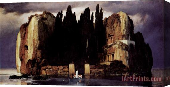 Arnold Bocklin Isle of The Dead Version V Stretched Canvas Painting / Canvas Art