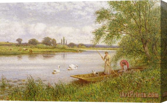 Arthur Augustus II Glendening Ladies In A Punt Stretched Canvas Print / Canvas Art