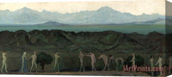 Arthur Bowen Davies Line of Mountains Stretched Canvas Print / Canvas Art