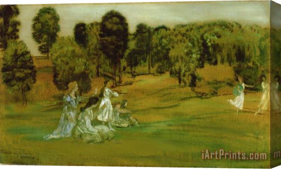 Arthur Bowen Davies The Hours And The Freedom of The Fields Stretched Canvas Print / Canvas Art