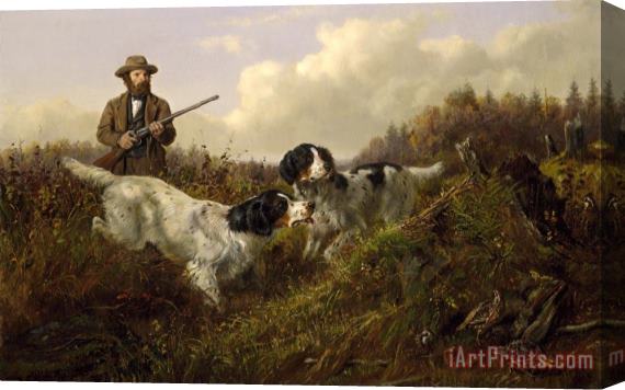 Arthur Fitzwilliam Tait Flushing Grouse, Long Lake, Hamilton County, New York Stretched Canvas Print / Canvas Art