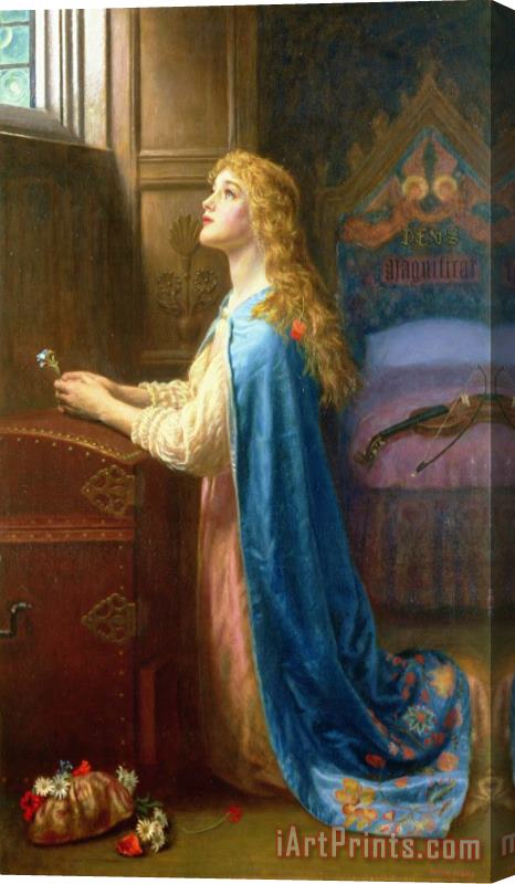 Arthur Hughes 'Forget me Not' Stretched Canvas Painting / Canvas Art