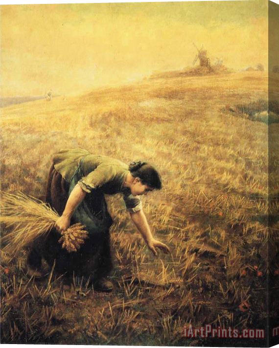 Arthur Hughes Gleaning Stretched Canvas Print / Canvas Art