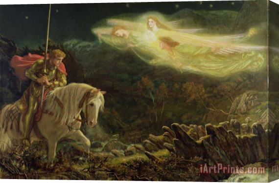 Arthur Hughes Quest for the Holy Grail Stretched Canvas Painting / Canvas Art