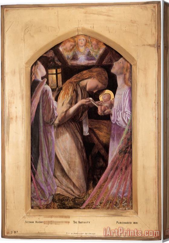 Arthur Hughes The Nativity Stretched Canvas Print / Canvas Art