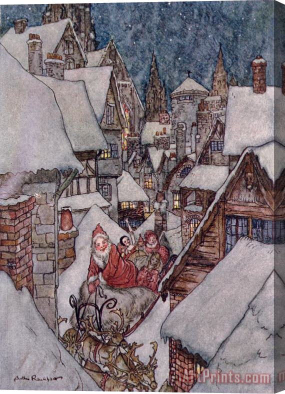 Arthur Rackham 'The Night Before Christmas Stretched Canvas Painting / Canvas Art