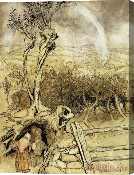 Arthur Rackham So Nobody Can Quite Explain Exactly Where The Rainbows End Stretched Canvas Painting / Canvas Art