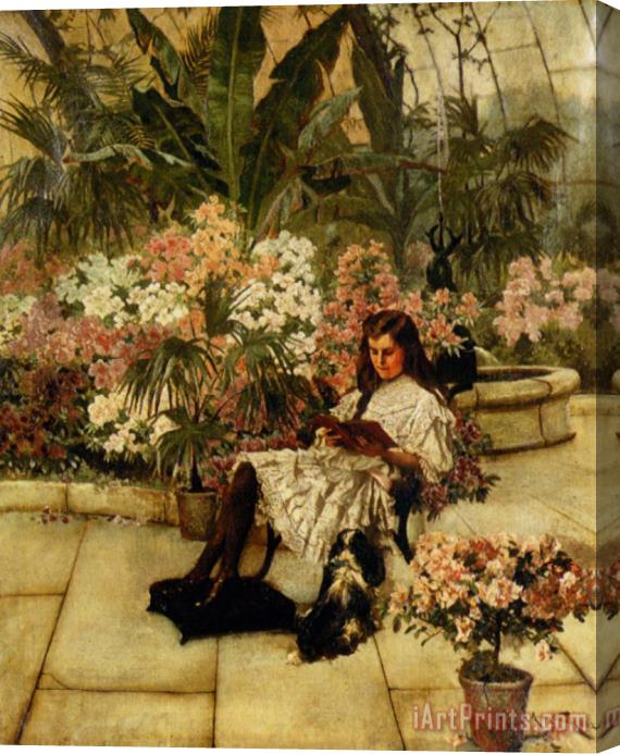 Arthur Wardle In The Conservatory Stretched Canvas Painting / Canvas Art