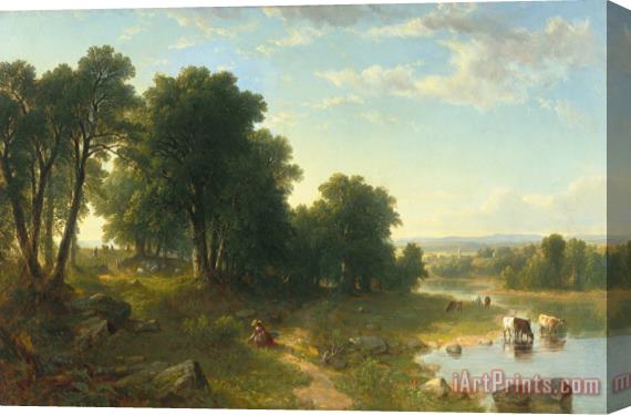 Asher Brown Durand Strawberrying Stretched Canvas Print / Canvas Art