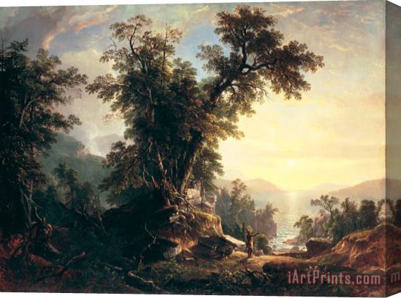 Asher Brown Durand The Indian's Vespers Stretched Canvas Print / Canvas Art